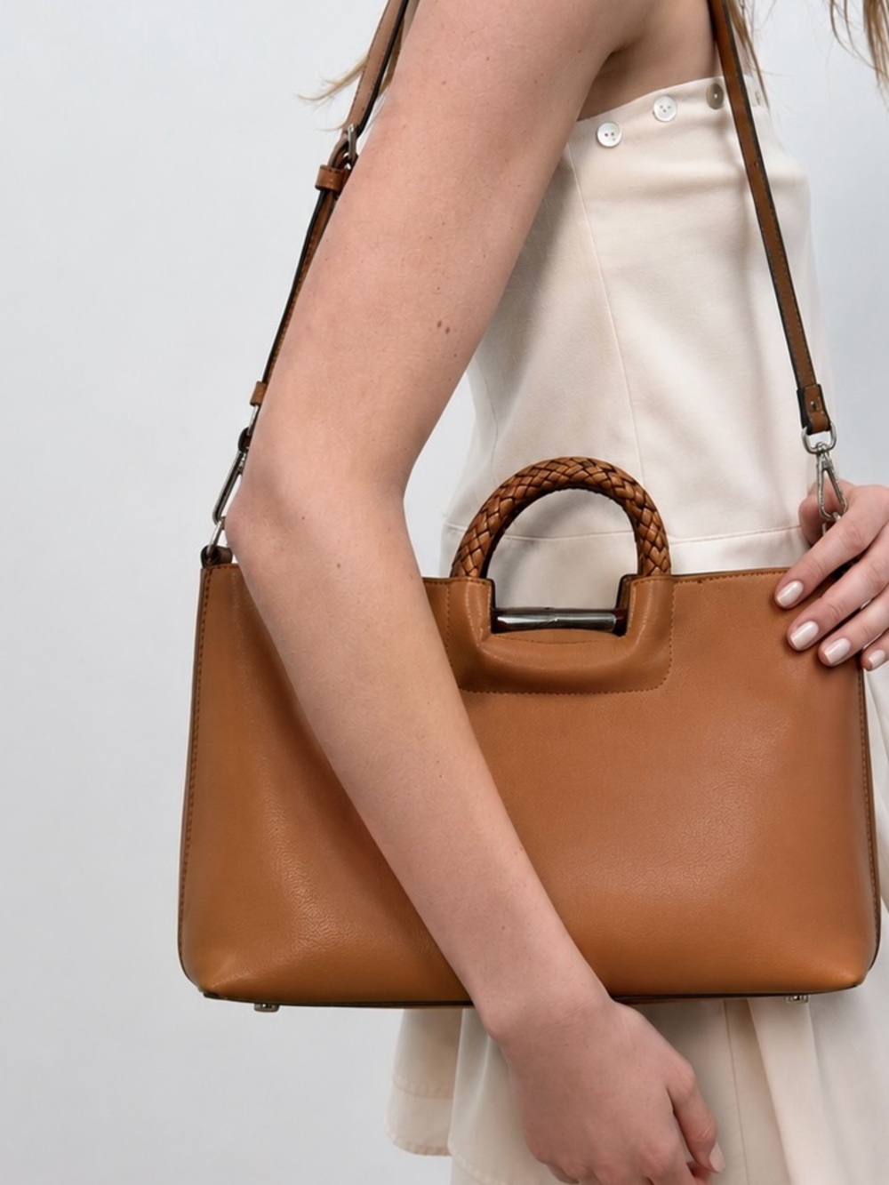 ZARA Trafaluc Brown Faux Leather Bag